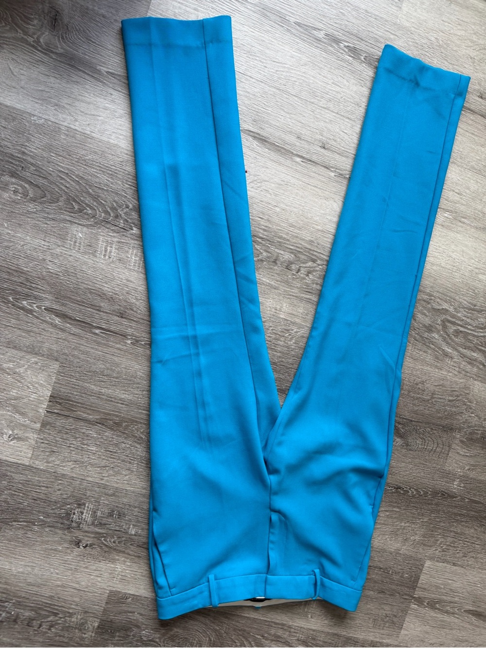 Ann Taylor Factory Vibrant Teal Straight-Leg Dress Pants